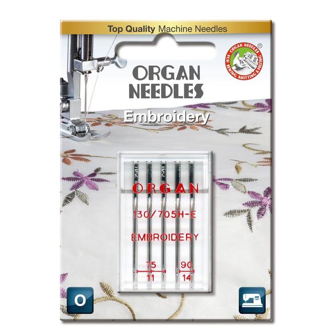 Hovedbilde Organ Broderinål #75-90 5pk