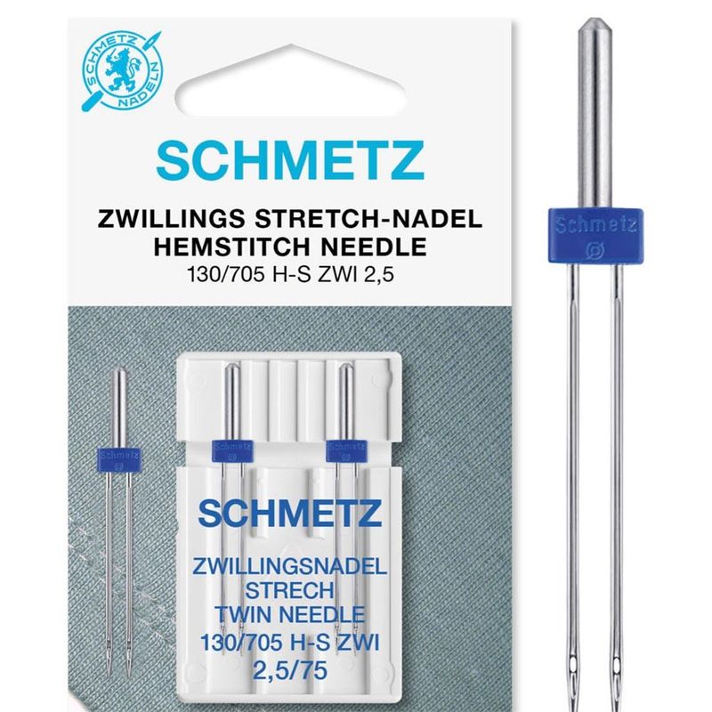 Schmetz Tvillingnål Stretch 2,5mm #75 2pk