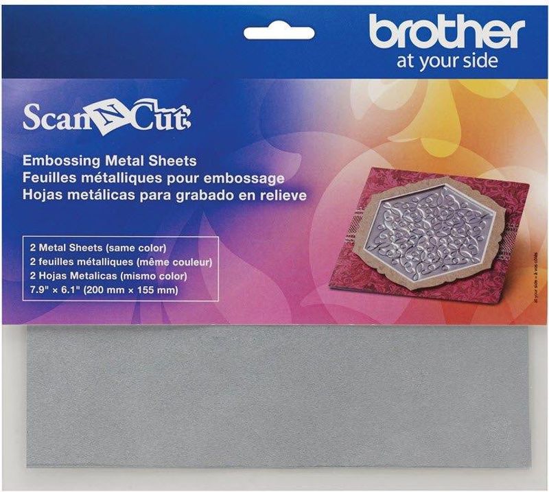 Brother Embossing Silver Metal Sheets CAEBSSMS1