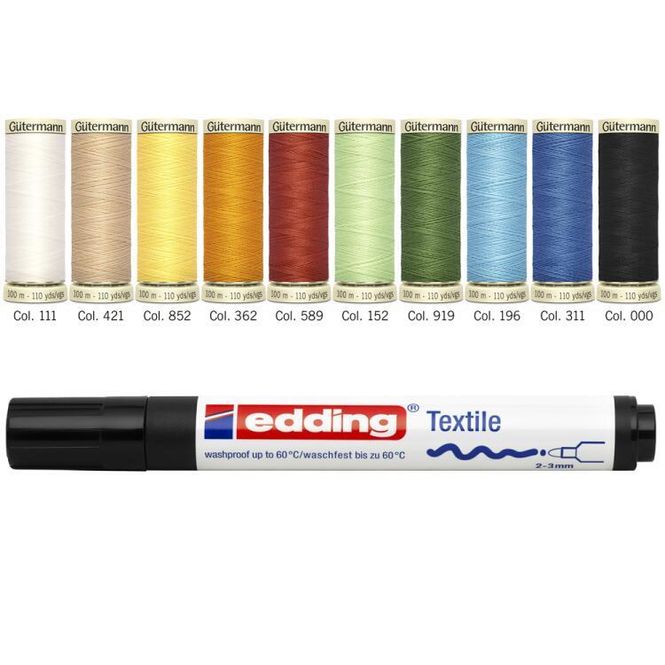 Hovedbilde Gütermann Polyester 10x100m + Merkepenn