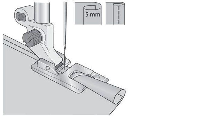 Hovedbilde Husqvarna Trykkfot Faldefot 5mm