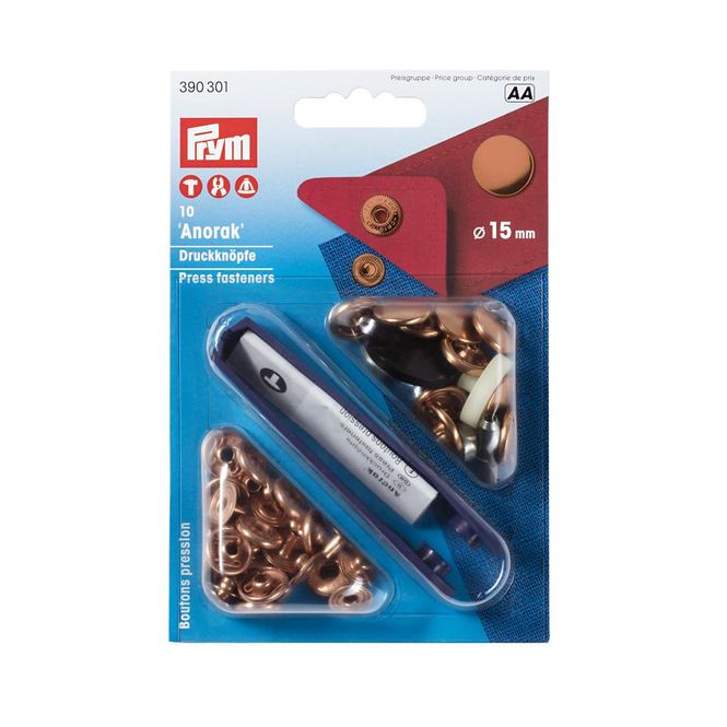 Hovedbilde Prym Knapper Anorakk Kobber 15mm