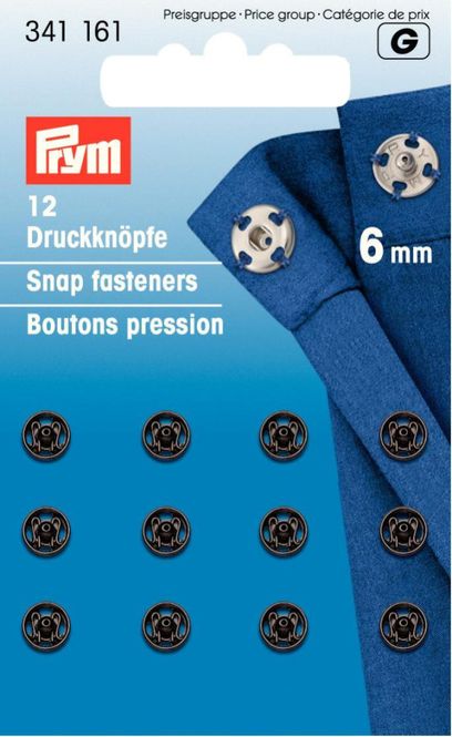 Hovedbilde Prym Trykknapp 6mm 12stk